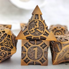 Metal D&D Dice Set  (Ancient Gold)